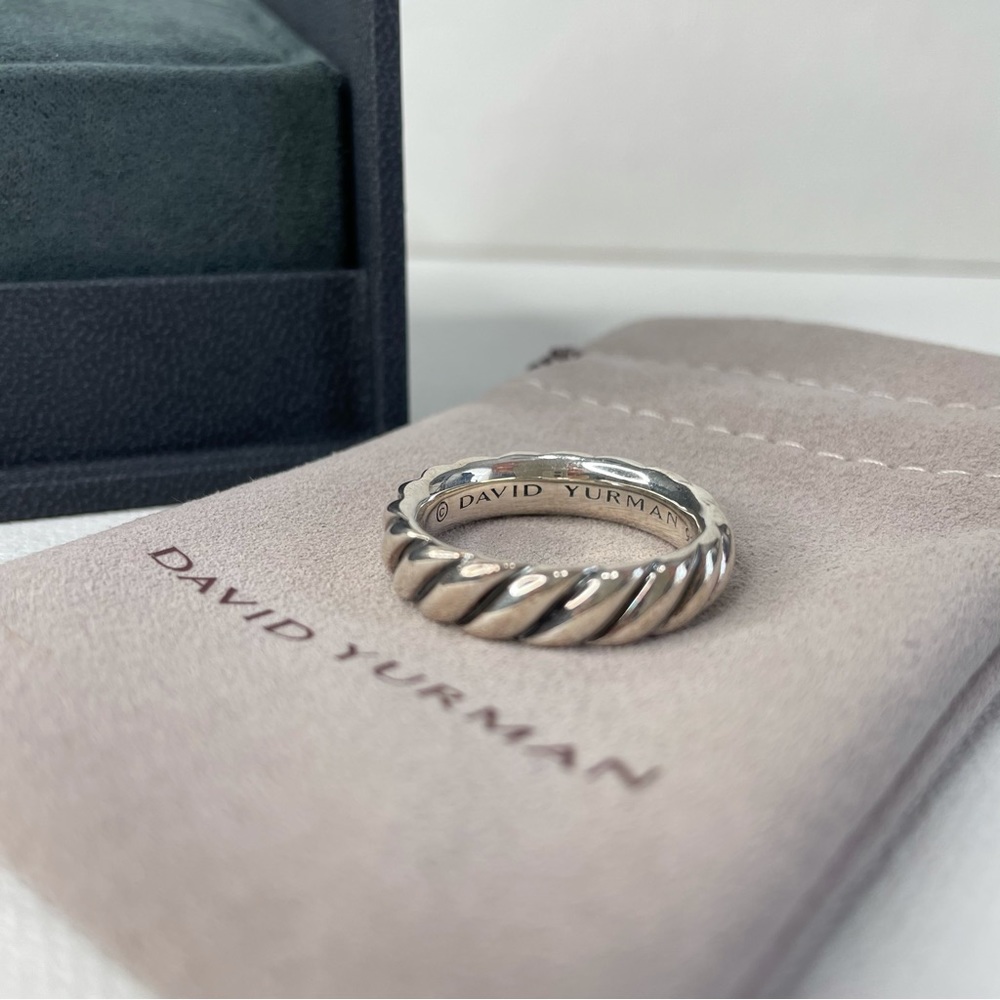 DAVID YURMAN 6MM Cable Band Ring Sterling Silver 925 Size 10